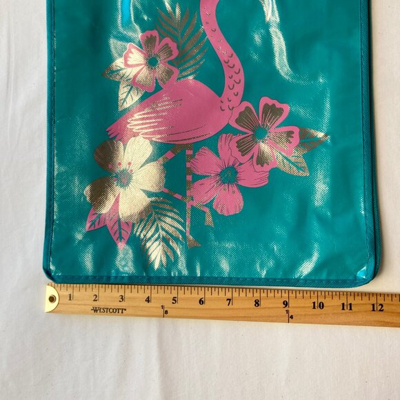 2 Flamingo Pineapple Tote Bags Shopper Reusable Shopping Bag Beach Tropical - Picture 4 of 13